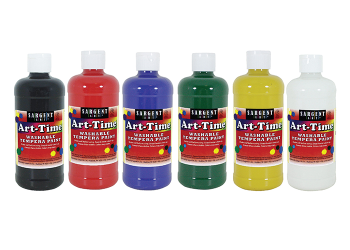 Crayola Washable Tempera Paint, Assorted - 12 pack, 16 fl oz bottles