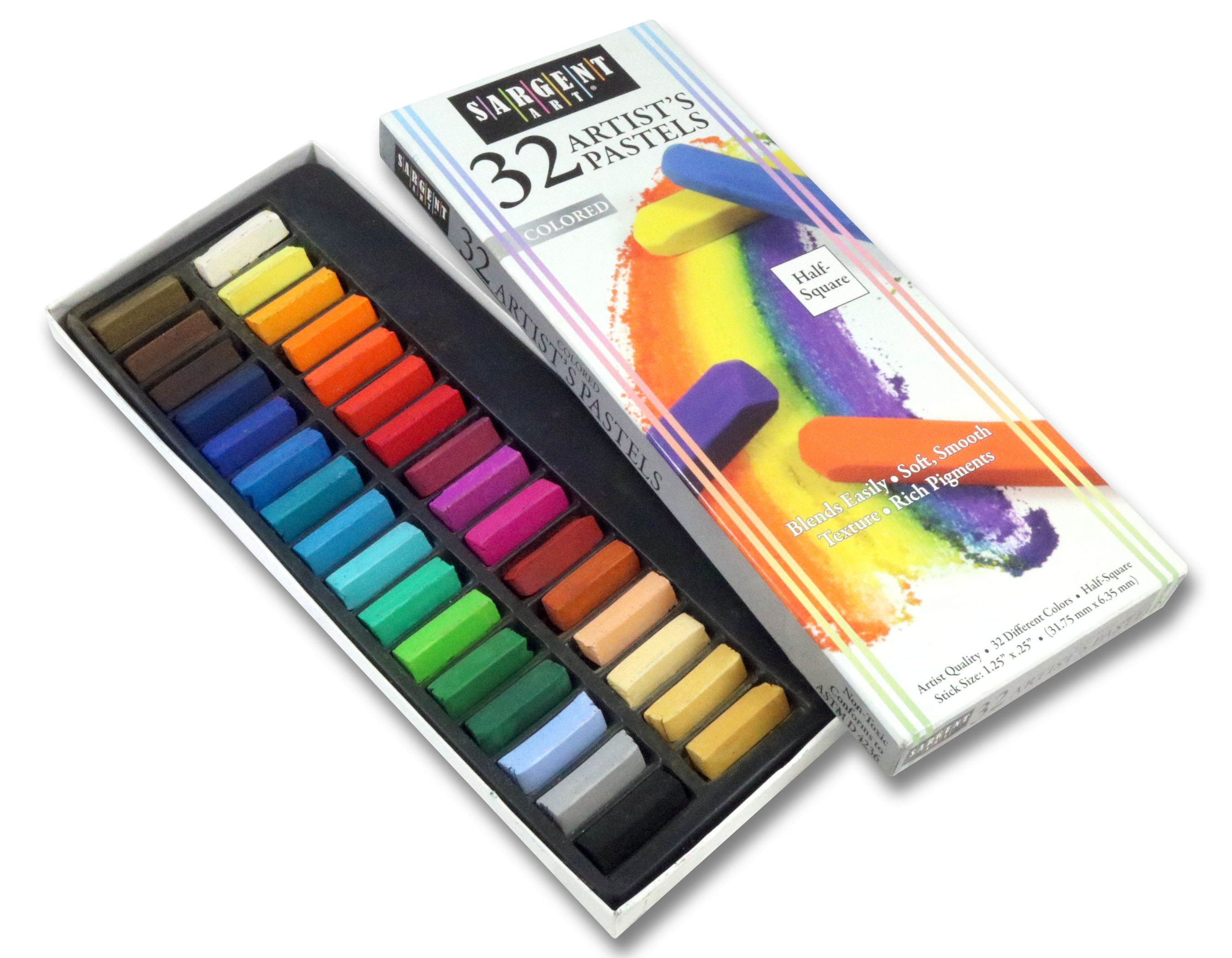 Pro Art Chalk Pastels Square 36pc Vivid Color 