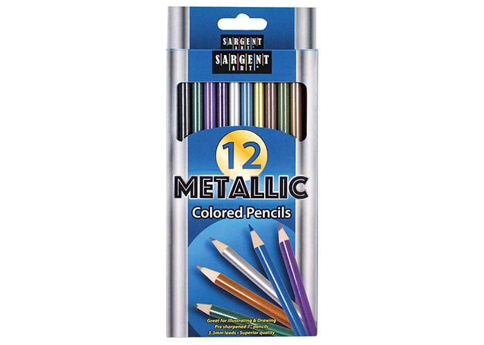 Sargent Art 22-7203 Assorted Erasable Colored Pencils 12 Count 