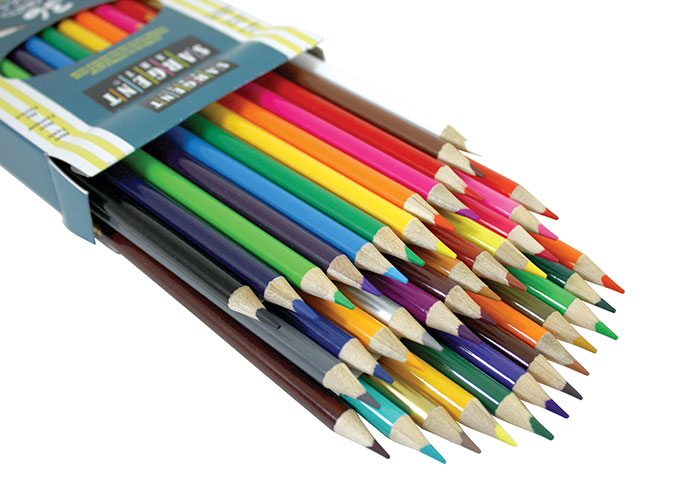 24 Count Sargent Art 22-7207 Triangle Colored Pencils