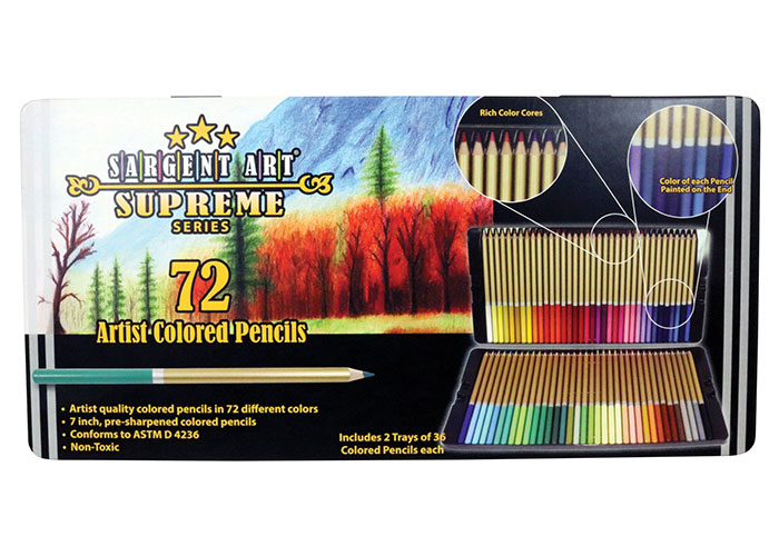 Artlicious - 50 Premium Distinct Watercolor Pencils for Adult Coloring Books