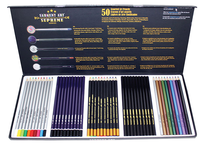 24 Count Sargent Art 22-7207 Triangle Colored Pencils