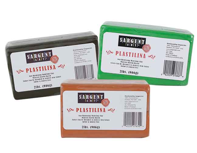 Non-Hardening Plastilina Clay, Terra-Cotta, 40 g