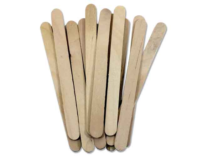 5 Wood popsicle sticks, arts and craft supply, new, 4.5” long 3/8” wide,  rounded