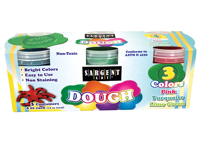 3 X Pack of 6 Multicolored Sargent Art 85-3198 Art-Time Dough Set of 6 