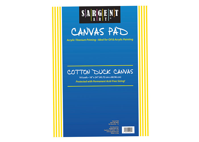 Sargent Art 90-4003 18x24-Inch Canvas Pad 100% Cotton