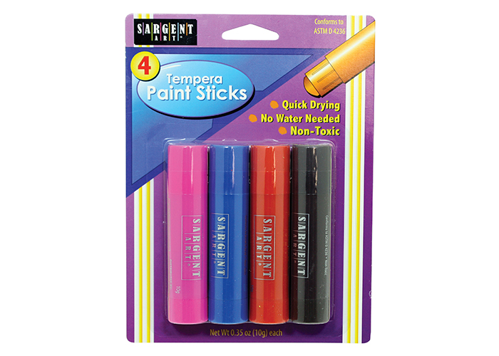 J MARK Solid Tempera Paint Sticks- Including Painting Book and Stencils,  Set of Washable Paint Sticks Crayons for Kids - Solid Paint Markers - (36