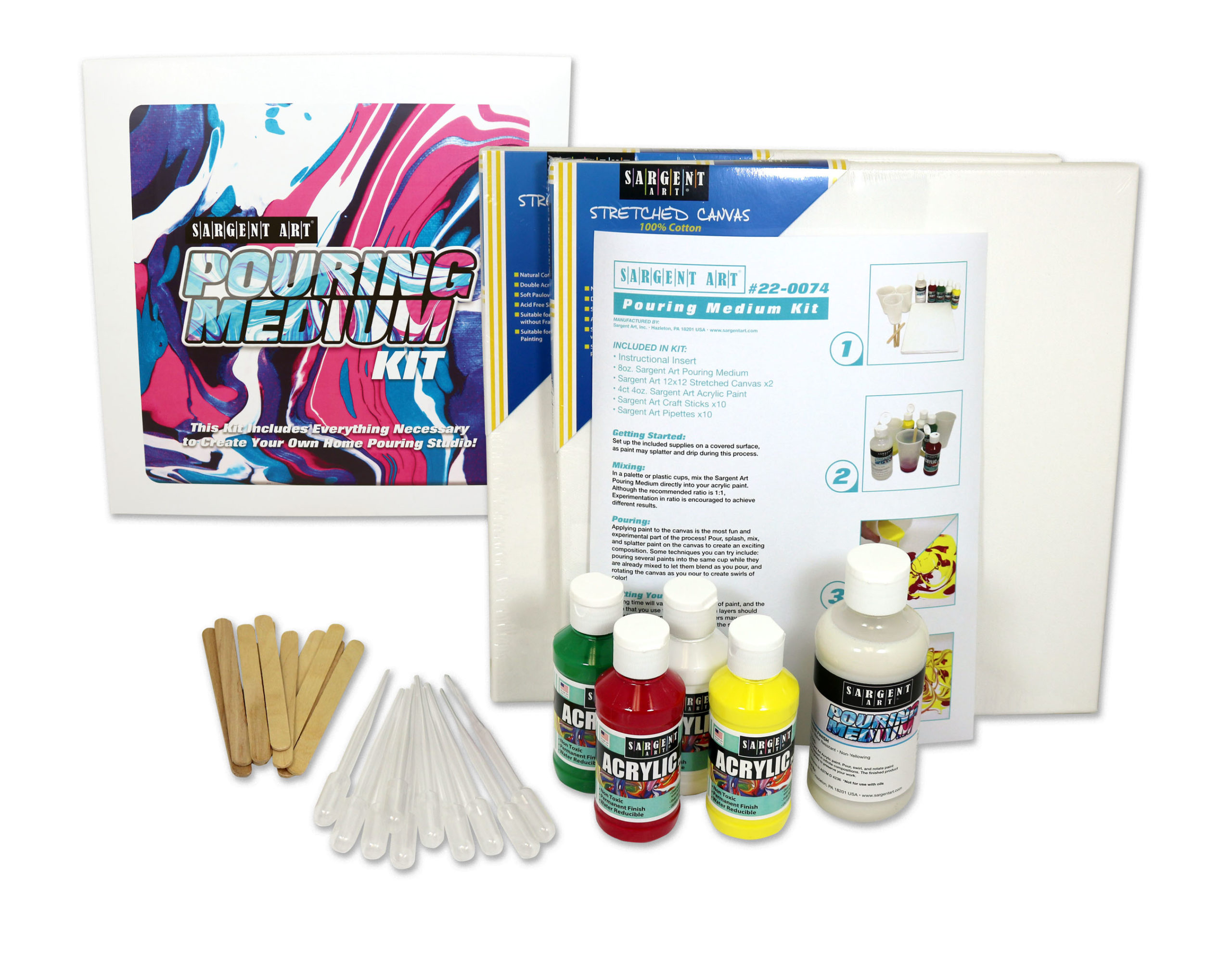 Sargent Art ® Pre-Mixed Acrylic Regular Pouring Paints