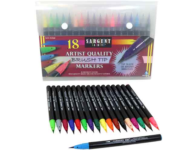 Dual-Tip Calligraphy Markers - 18 count